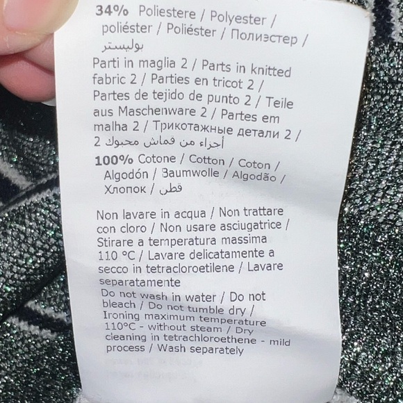 Cedric Charlier Striped Sweater 12 Lurex Glitter Sparkly Thick Top Crewneck - Picture 14 of 15